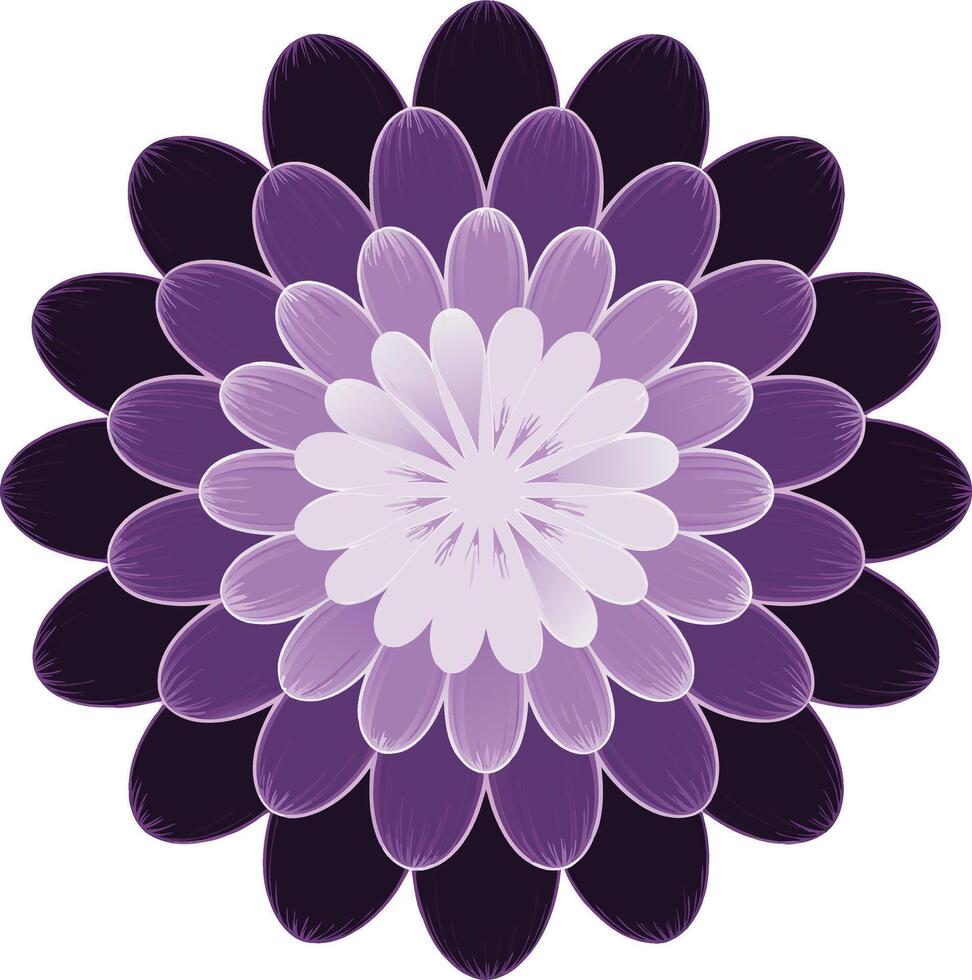 Intricate Purple Flower Mandala Design for Creative Projects and Decor vector