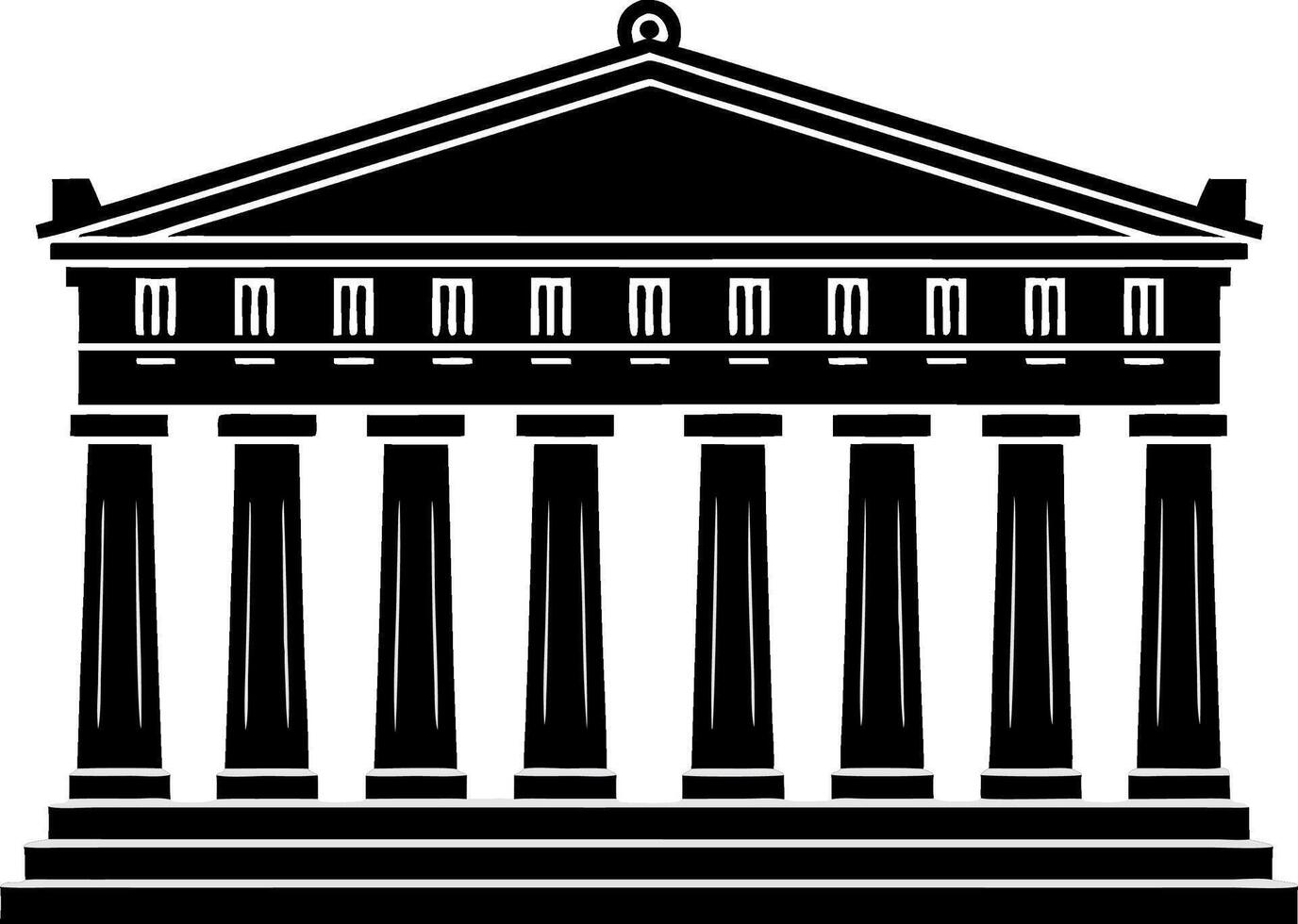 Ancient Greek Parthenon Temple Illustration for Educational Materials and Design vector