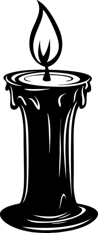 Black Candle Illustration Art for Design and Decoration Projects vector