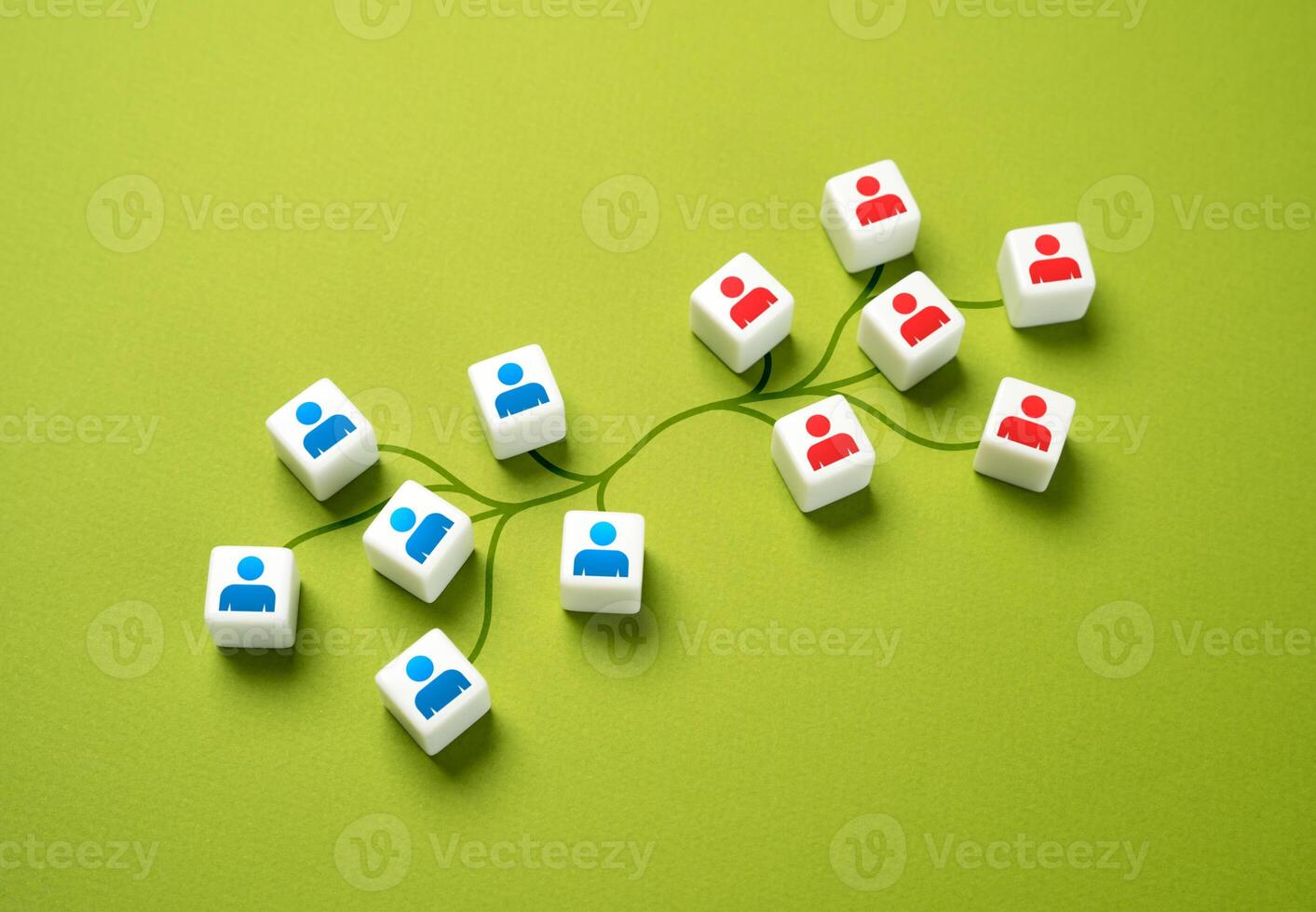 Connections between groups. Merging teams. Business relationship. Family ties. photo