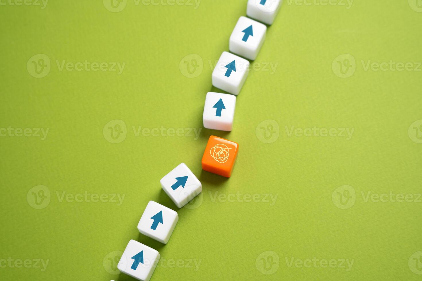 Interference in the process. Sort out the tangle of problems. Resolve the problem and start the process. photo