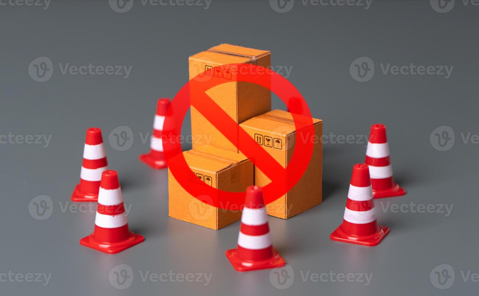 Goods under sanctions. Trade ban. Seizure of property and cargo. Export restrictions. Economic impediments. Affecting economies and businesses, dependent on the uninterrupted exchange of goods photo