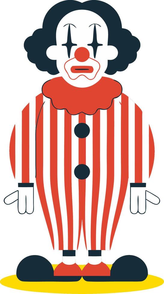Sad Clown Art for Circus Festival Design and Novelty Projects vector