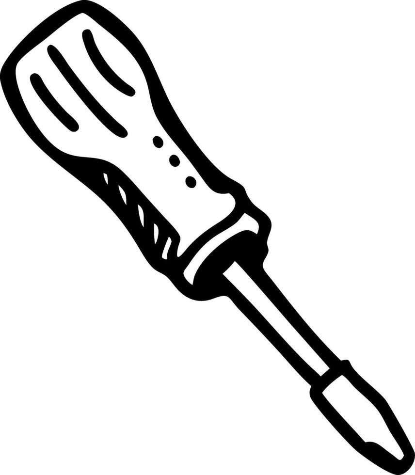 Illustration Manual Screwdriver Tool for DIY and Repair Projects vector