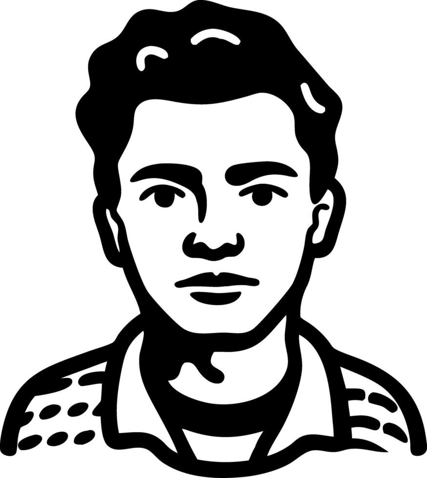 Retro Male Portrait Silhouette Art for Design and Craft Projects vector