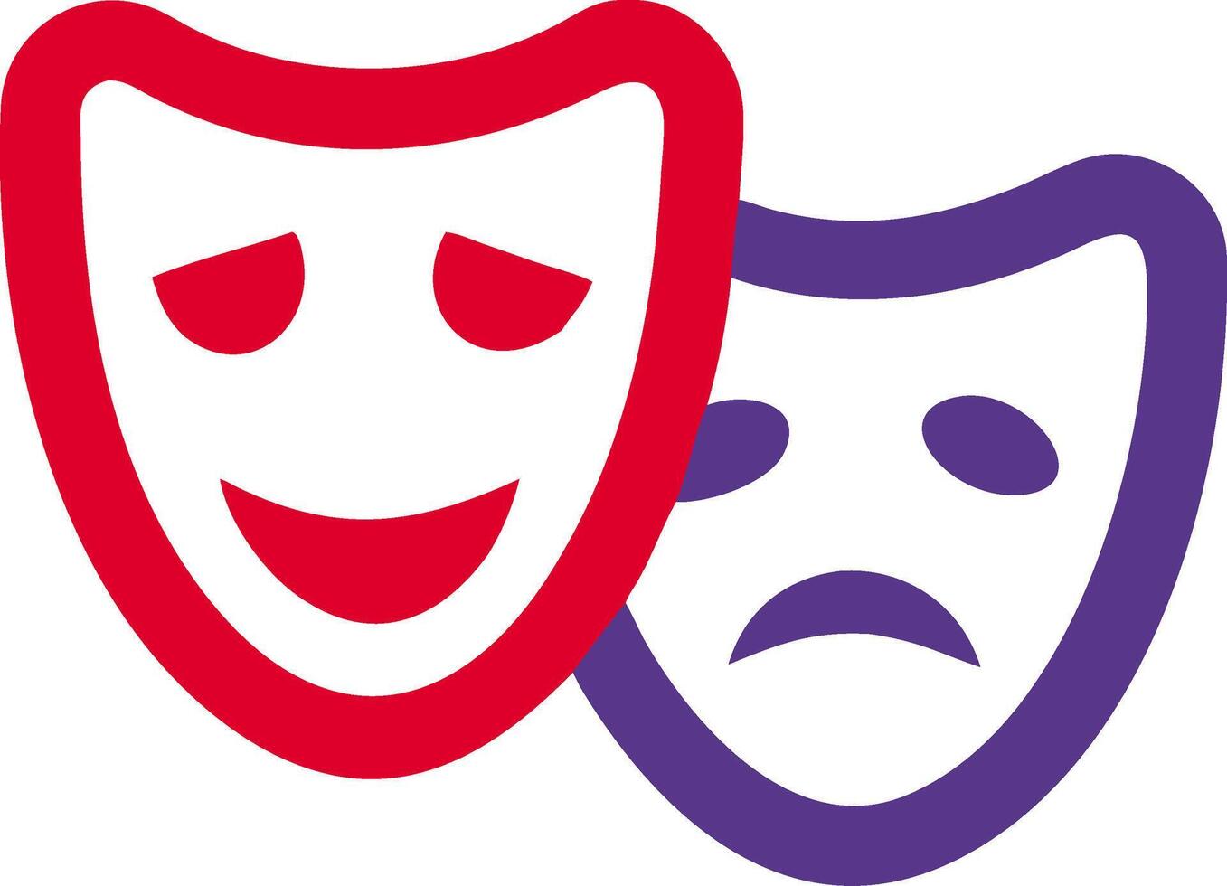 Theater Masks Comedy and Tragedy for Arts and Entertainment Designs vector