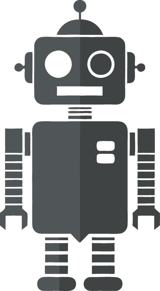 Retro Robot Illustration for Design and Educational Use vector