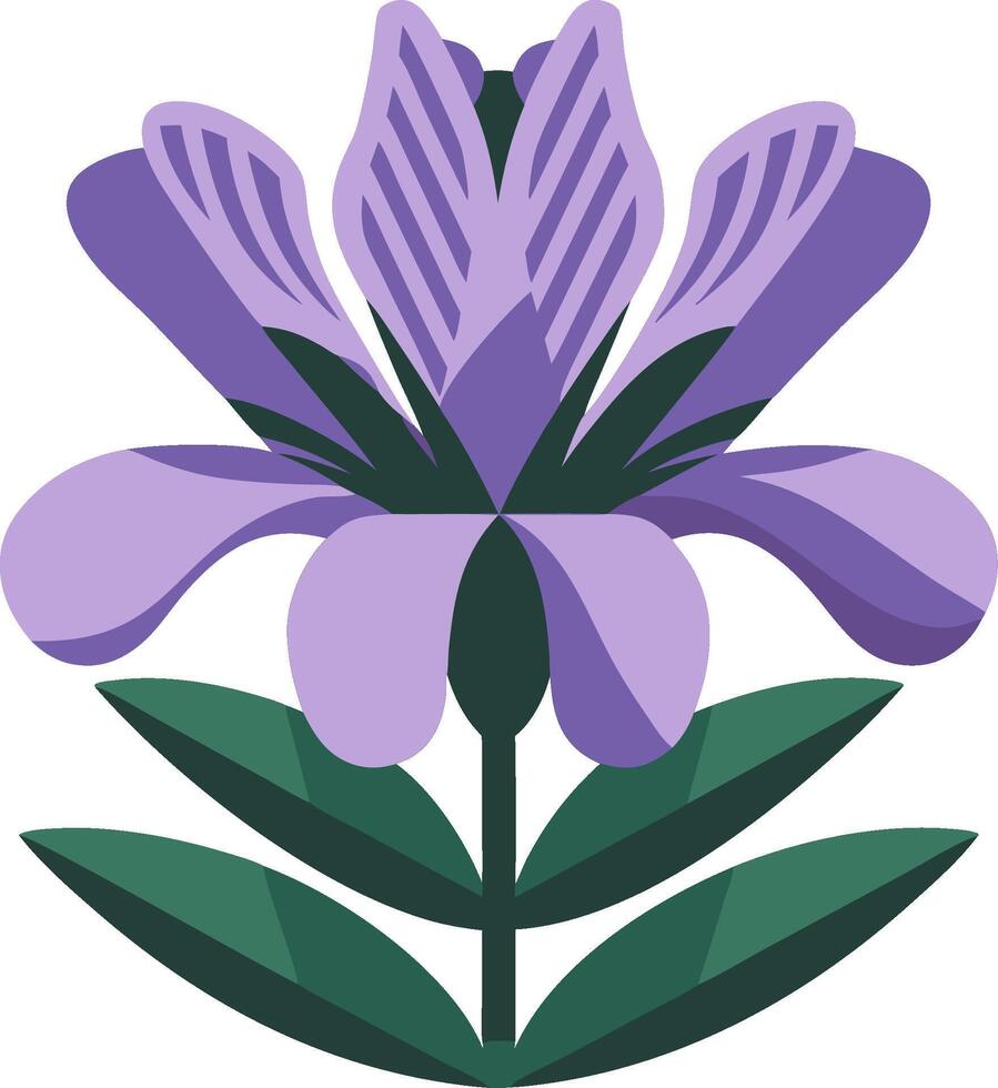 Purple Abstract Flower Art for Design and Decoration Projects vector