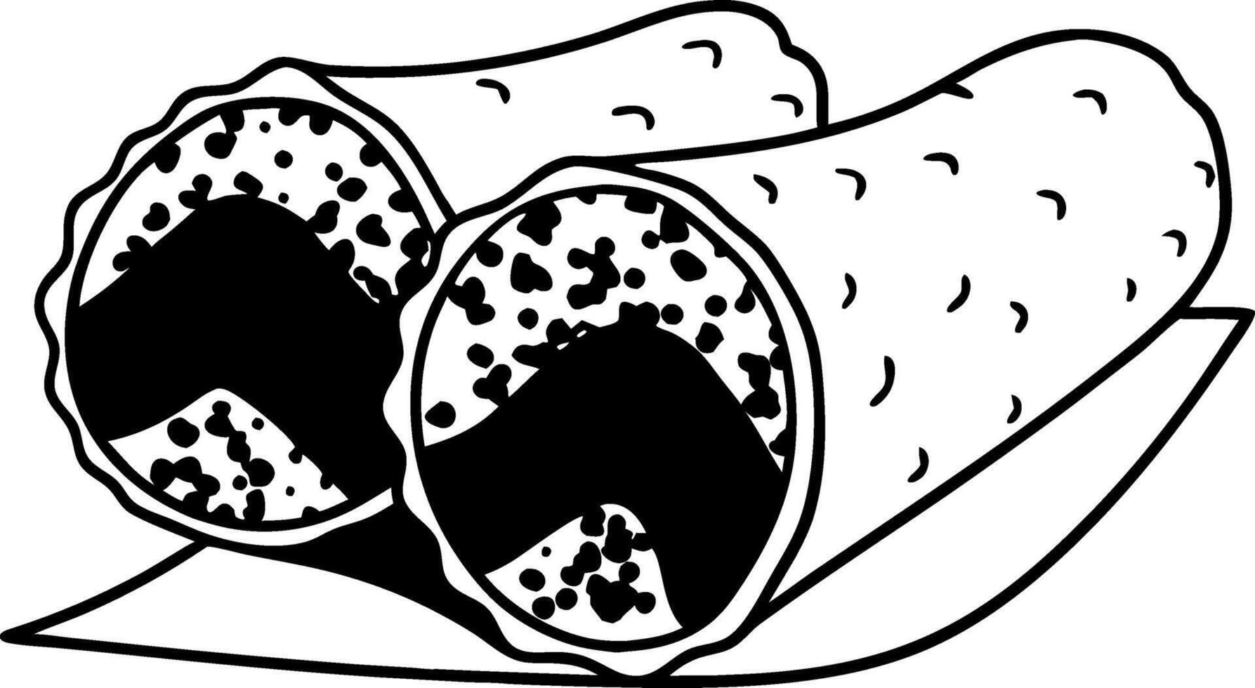 Tasty Burrito Illustration Perfect for Menu Designs and Food Art vector