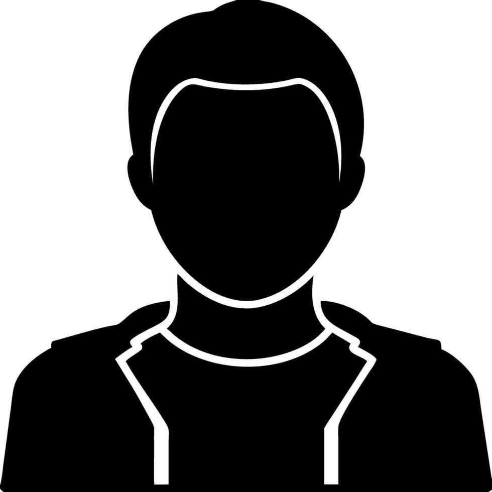 Silhouette Male Avatar Profile for Graphic Design and Digital Illustrations vector