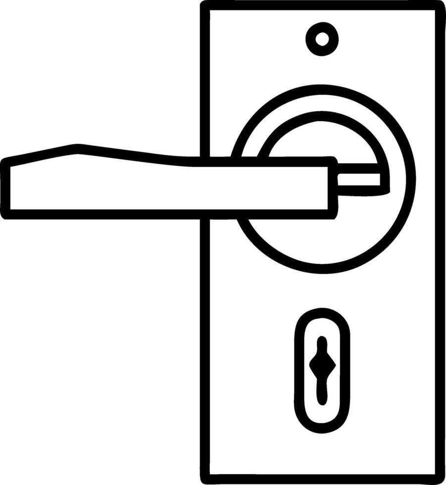 Illustration of Modern Door Handle with Keyhole for Home Design and Decoration vector