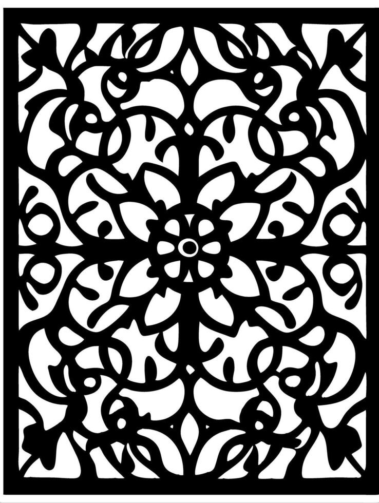 Intricate Floral Mandala Art for Decorative Design and Stencil Use vector