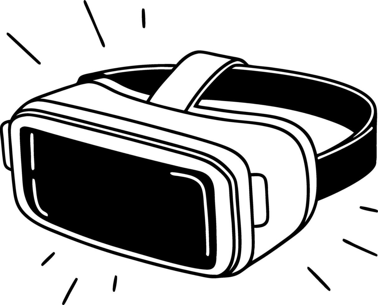 Virtual Reality Headset Illustration for Technology Design vector