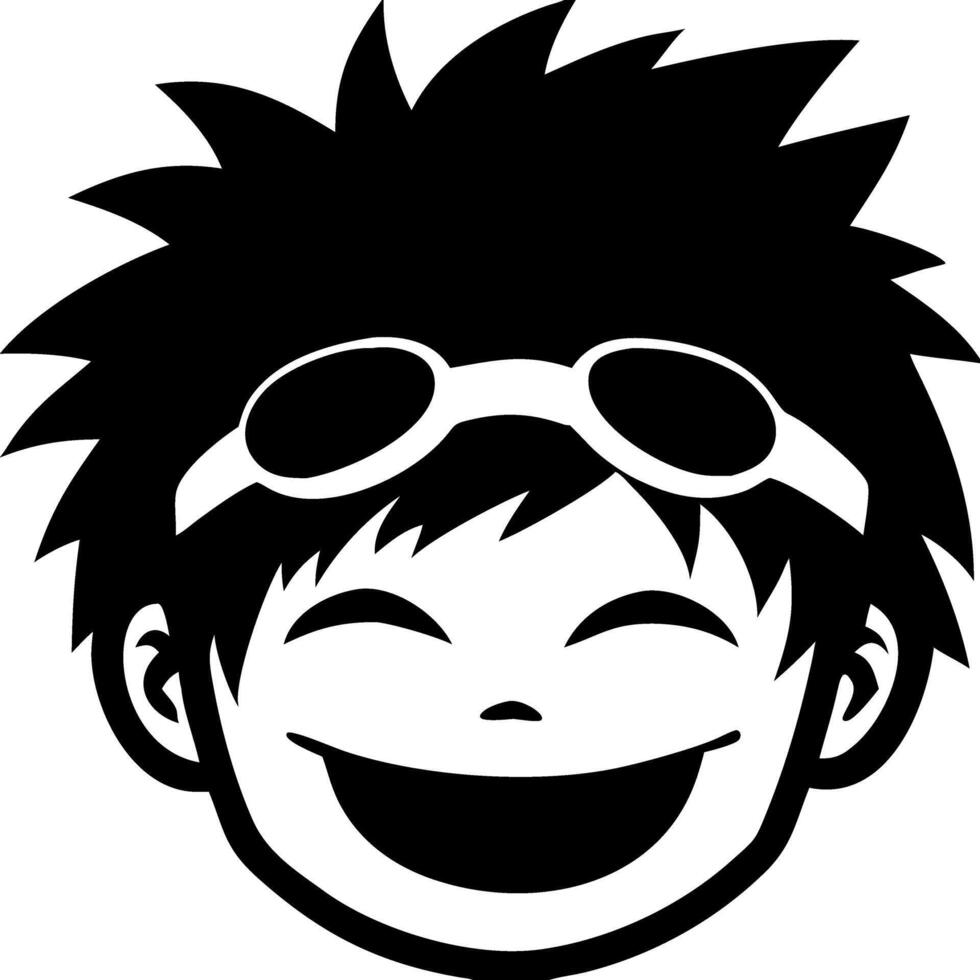 Cartoon Boy with Goggles Smiling Face Illustration for Fun Designs vector