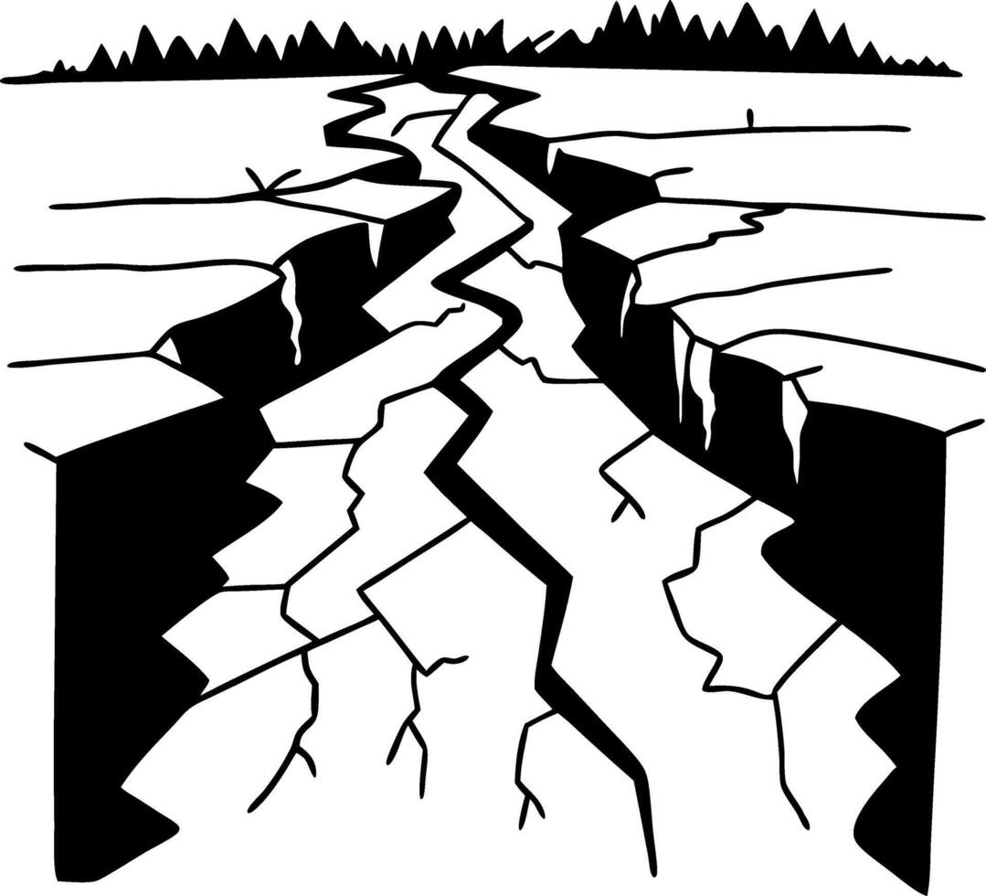 Earthquake Fault Line Illustration for Disaster Education and Awareness vector