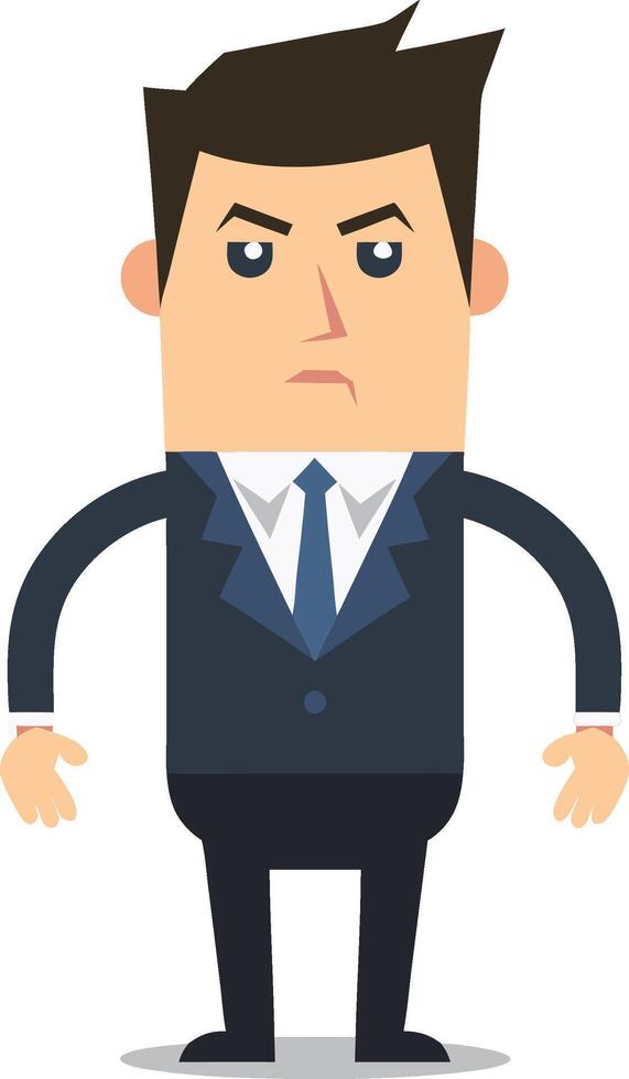 Cartoon Business Man Illustration for Office and Corporate Use vector