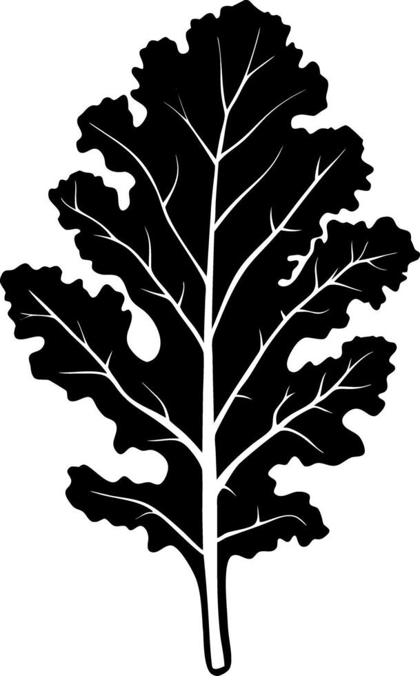 Silhouette Oak Leaf Art Botanical Design for Decoration and Craft Projects vector