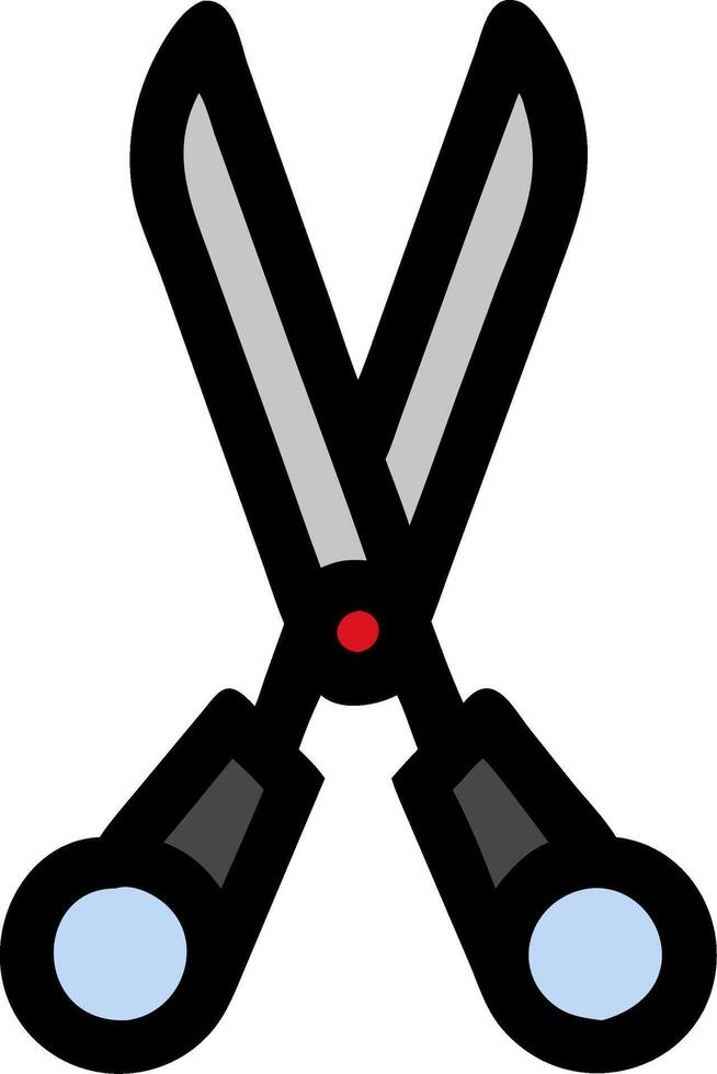 Illustration of Open Scissors for Crafting and Design Projects vector