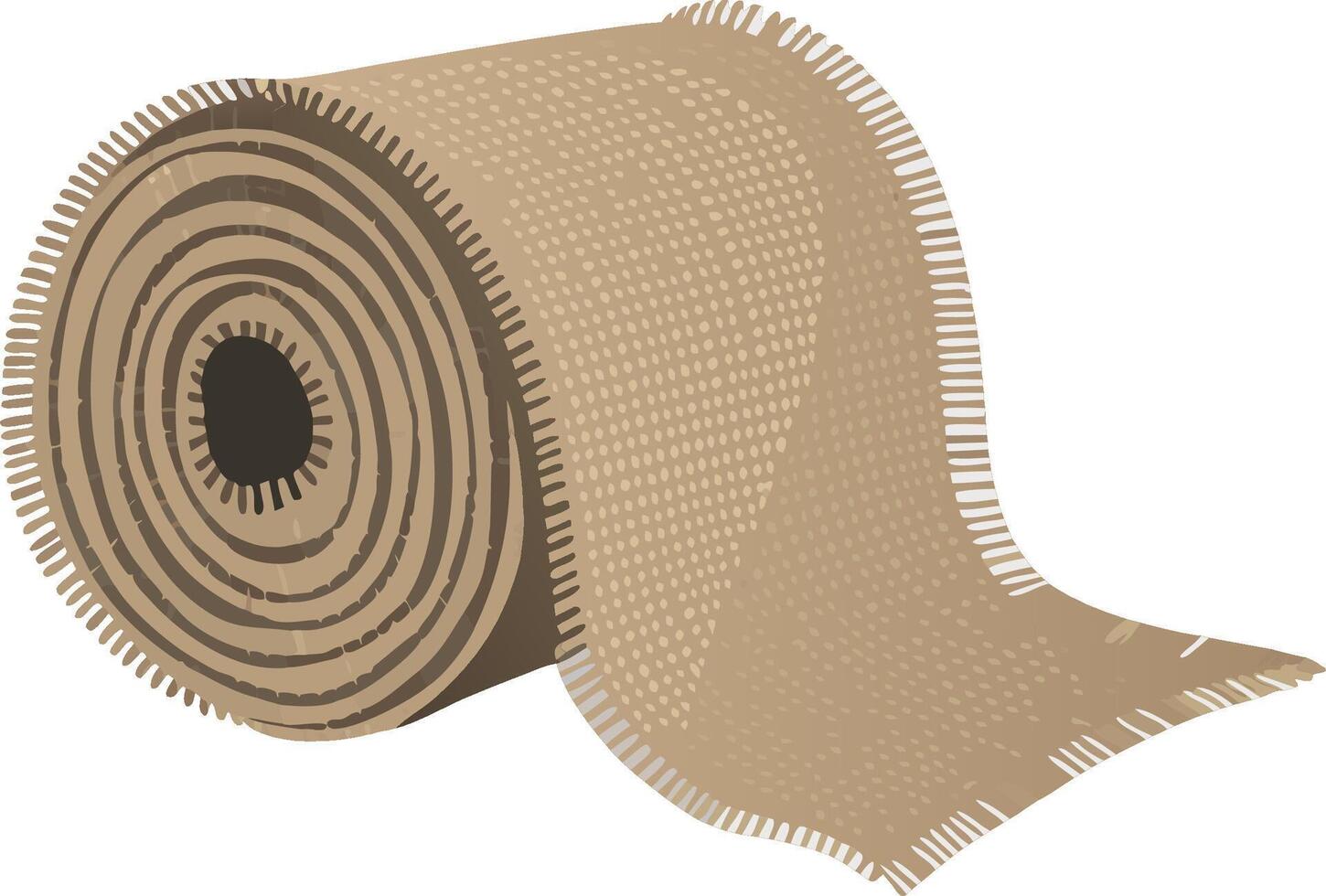 Burlap Fabric Roll Illustration for Crafts and Decoration Projects vector