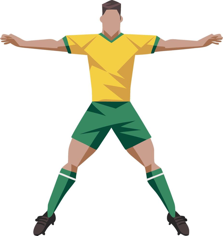 Soccer Player Celebrating Victory Art for Sports and Design Projects vector