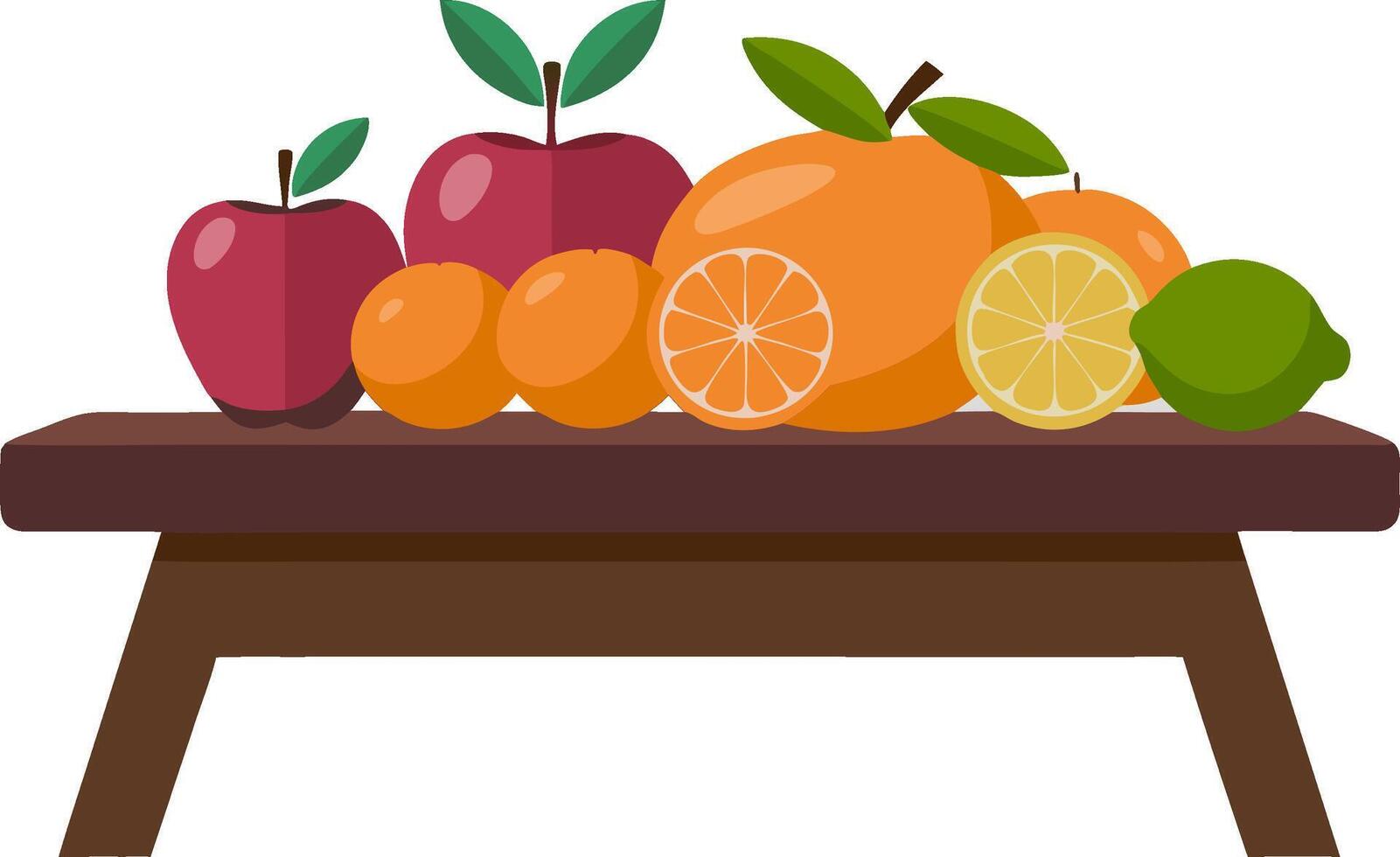Colorful Fruit Arrangement Illustration for Kitchen Decor and Design Projects vector