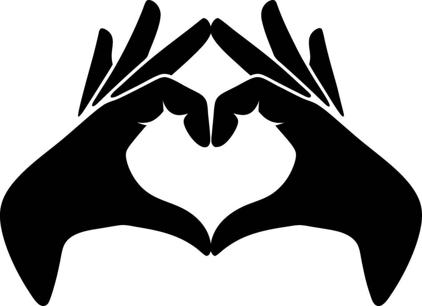 Hands Making Heart Love Gesture Symbol for Design Projects and Valentine Themes vector