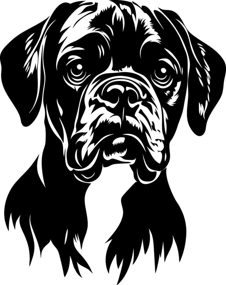 Boxer Dog Face Illustration for Tattoo or Design Projects vector