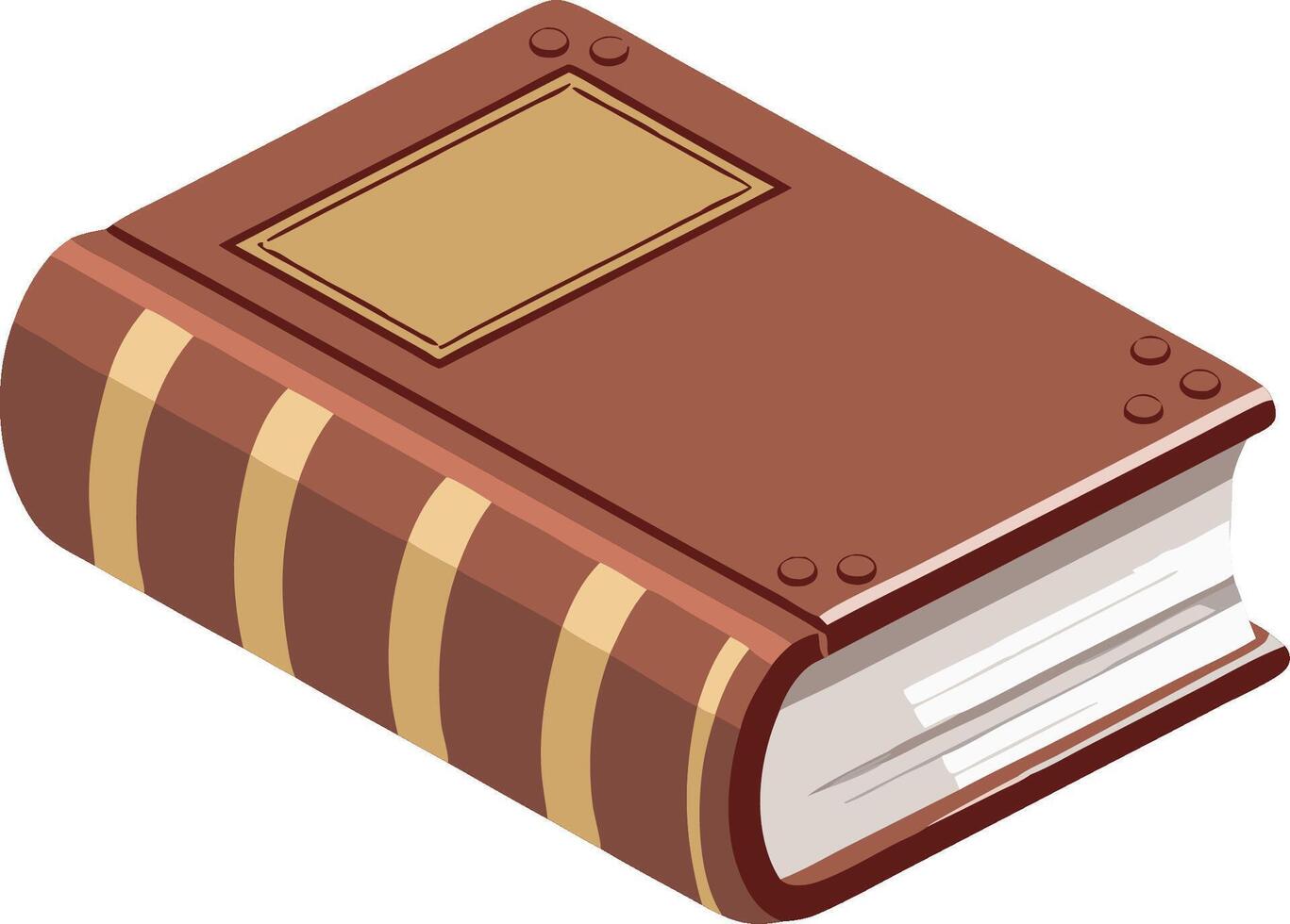 Vintage Leather Bound Book Illustration for Design Projects and Branding vector