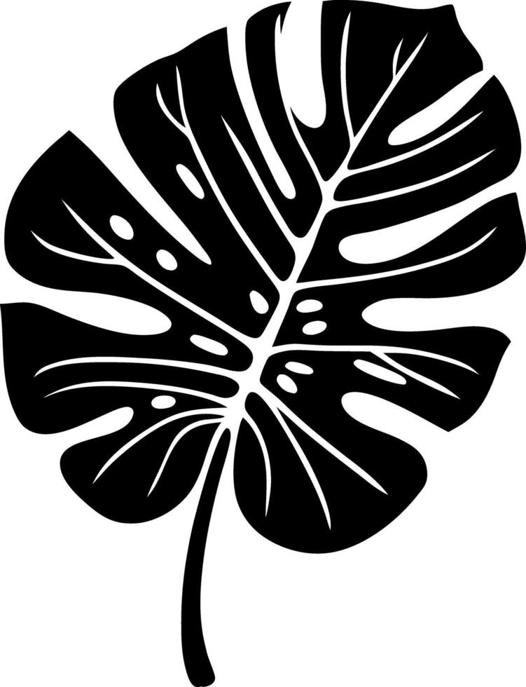 Monstera Leaf Silhouette Design for Art and Decoration vector