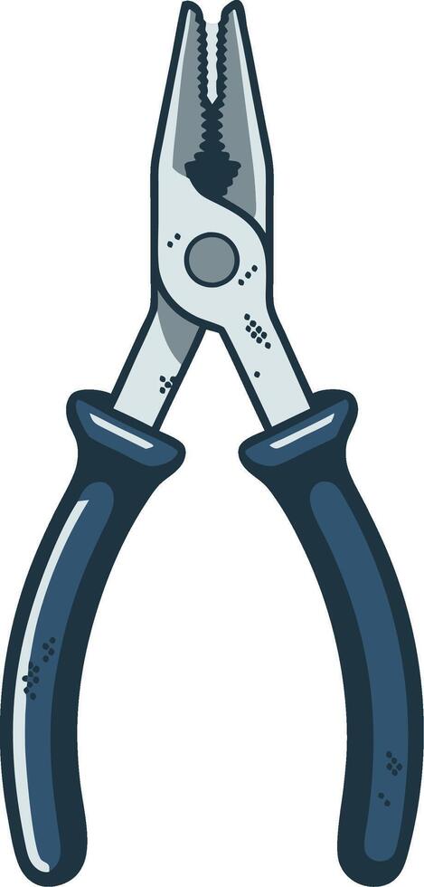 Illustration of Metal Pliers Tool for DIY Projects and Crafting vector