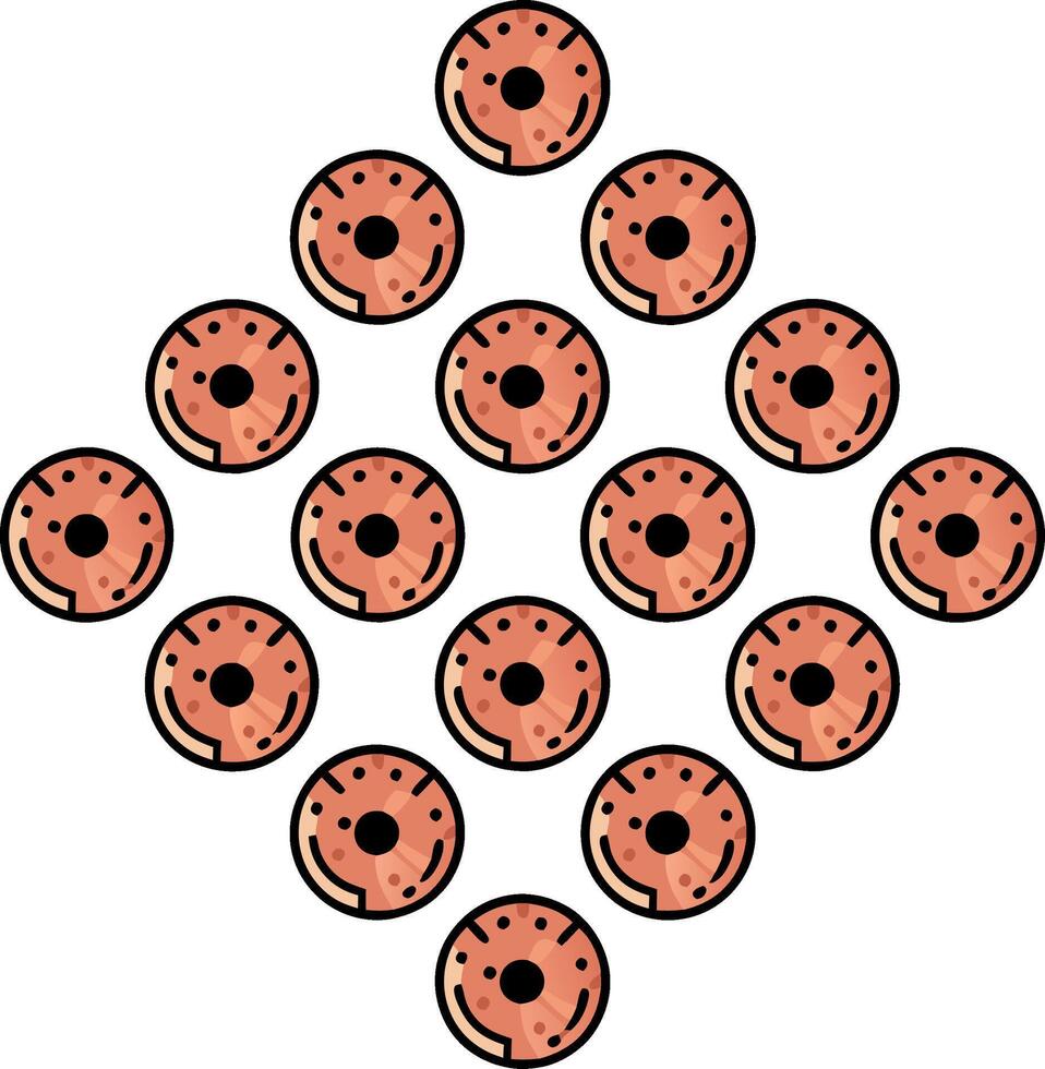 Geometric Pattern of Circular Abstract Shapes in Symmetrical Design Art vector