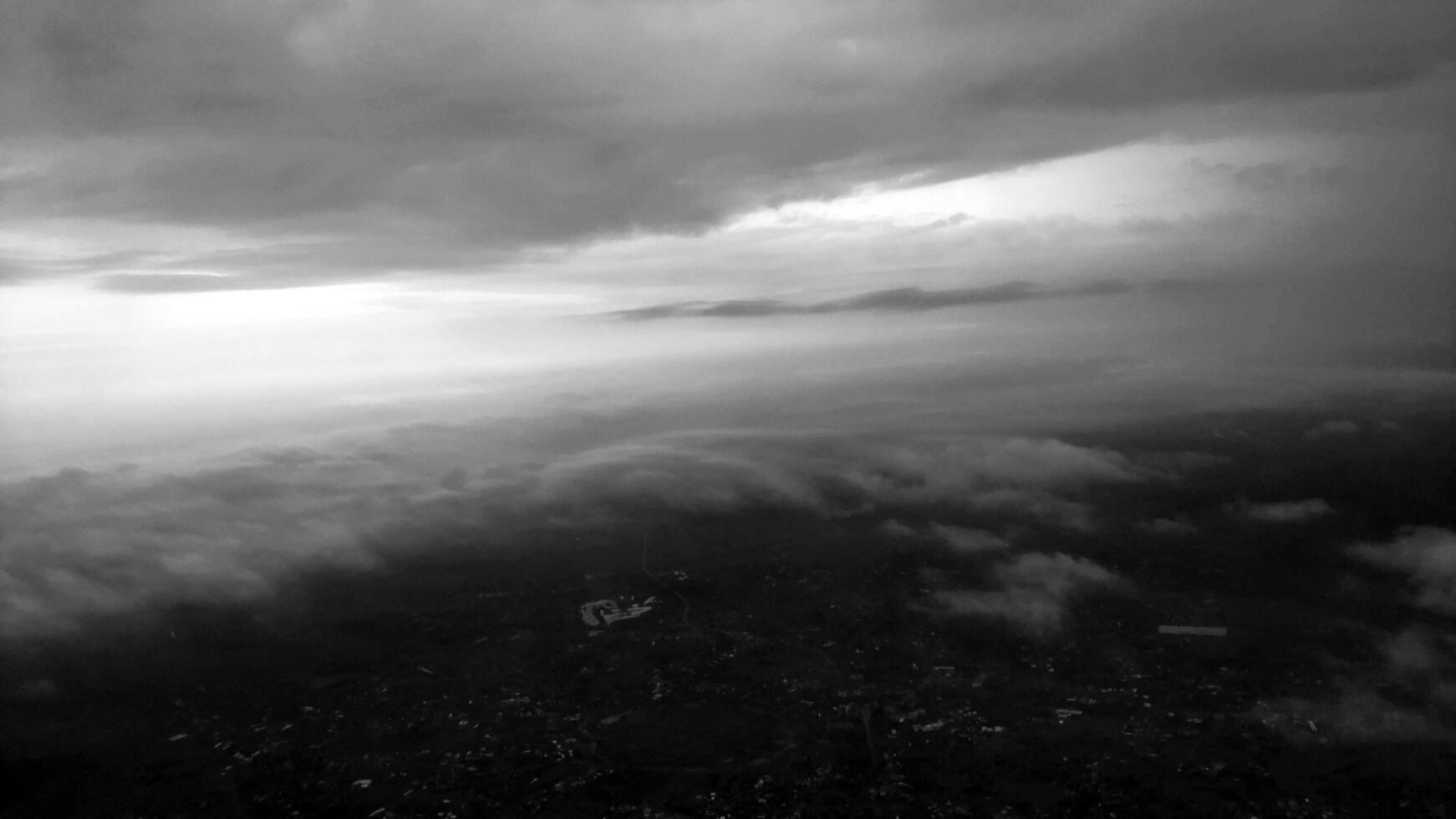 Cloudy sky as it is seen from the airplane photo
