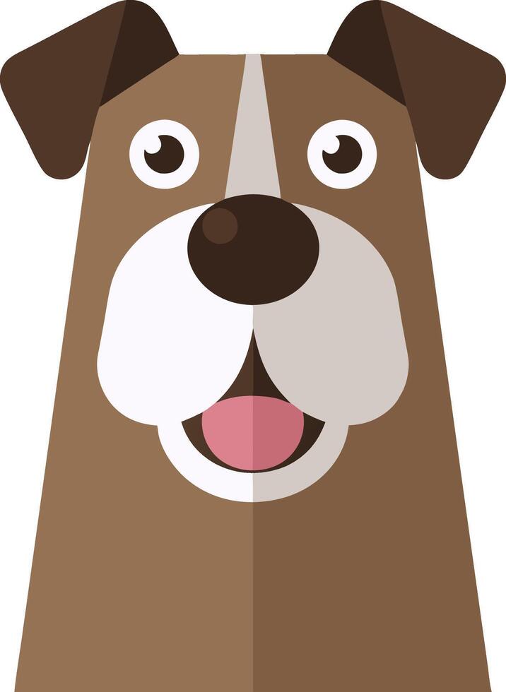 Cartoon Brown Dog Face Illustration for Kids Projects and Pet Designs vector