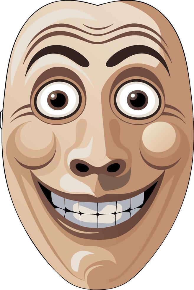 Smiling Cartoon Face Illustration for Art and Design Concepts vector