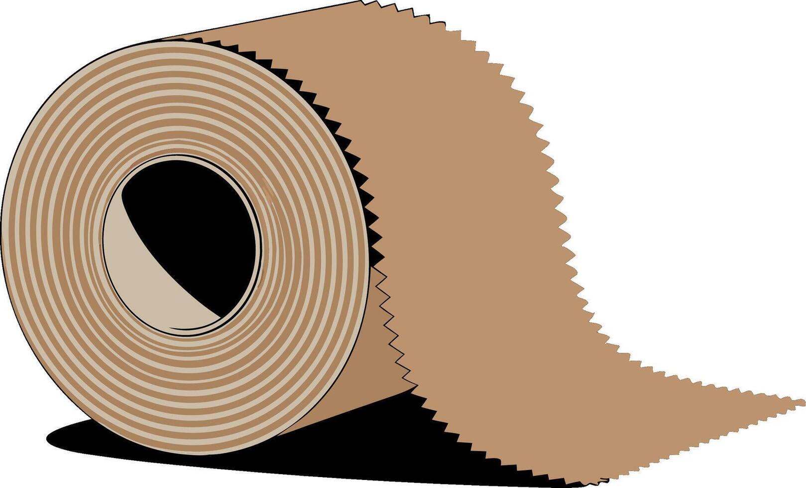 Brown Kraft Paper Roll Eco-Friendly Packaging and Craft Design vector