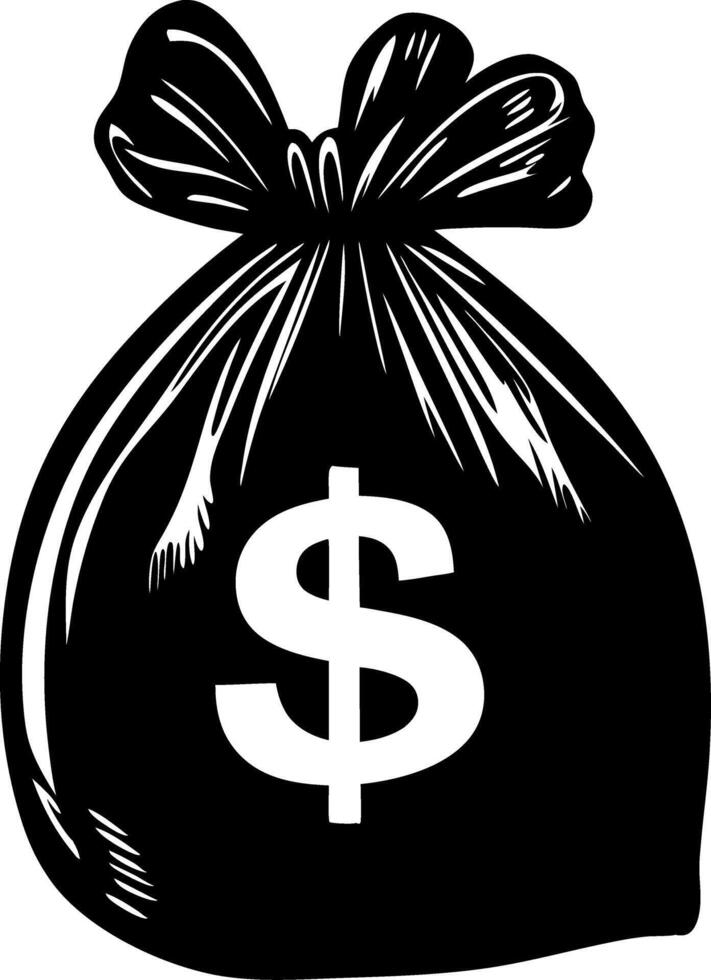 Money Bag Illustration with Dollar Sign Symbol for Financial Concepts vector