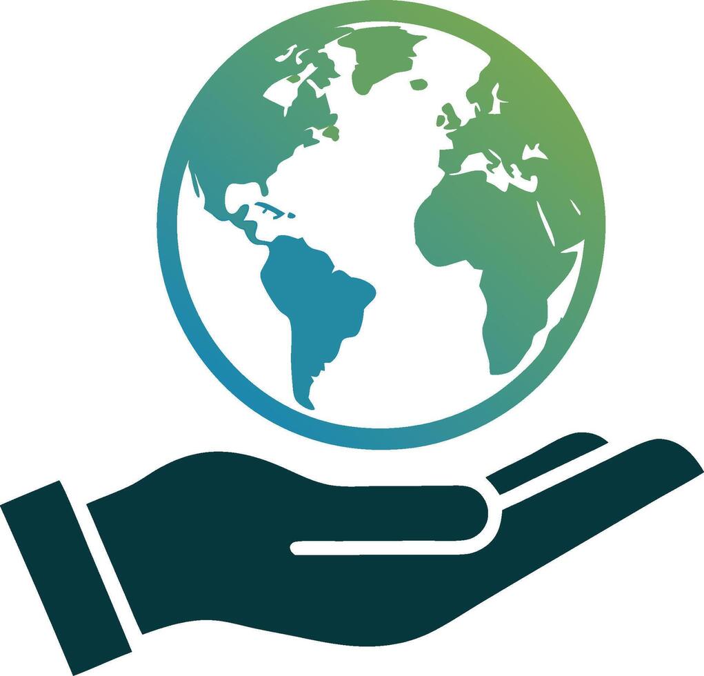 Earth in Hand Symbolizing Global Care and Environmental Conservation vector