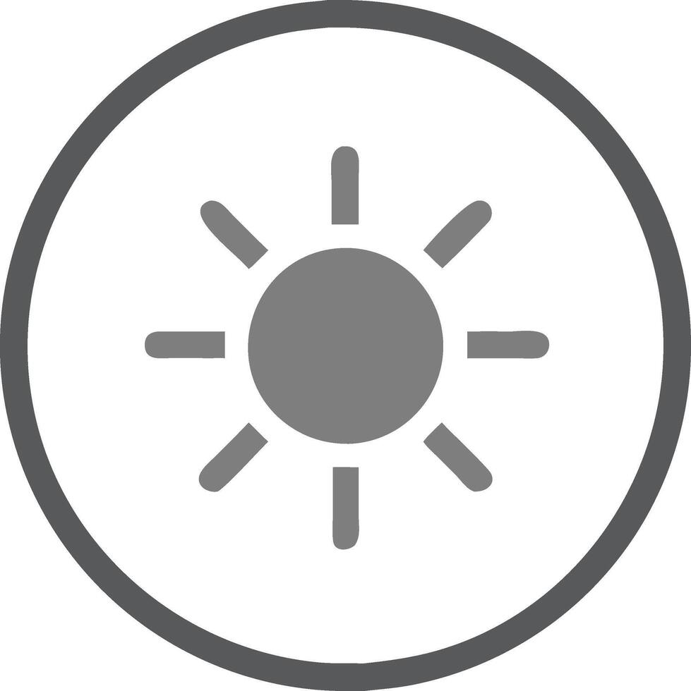 Minimalist Sun for Weather Apps and Graphic Design Projects vector