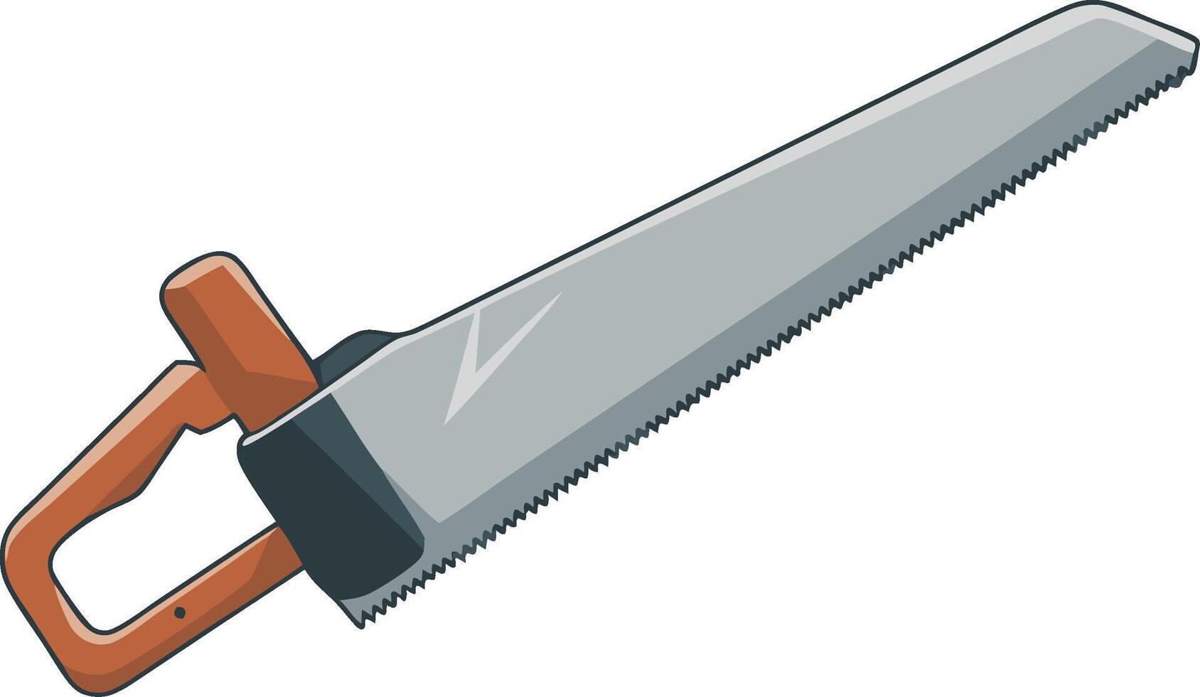 Handheld Metal Saw Illustration for Construction and DIY Projects vector