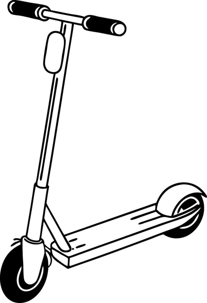 Illustration of Electric Scooter for Eco-Friendly Urban Mobility Designs vector