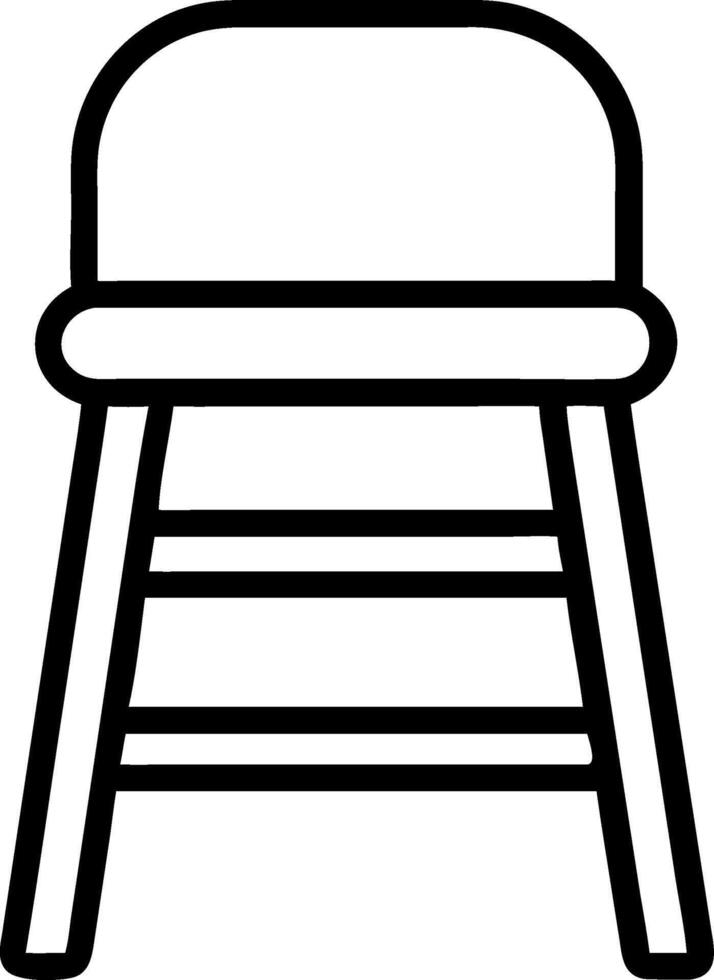 Minimalist High Chair for Baby Feeding and Nursery Design vector