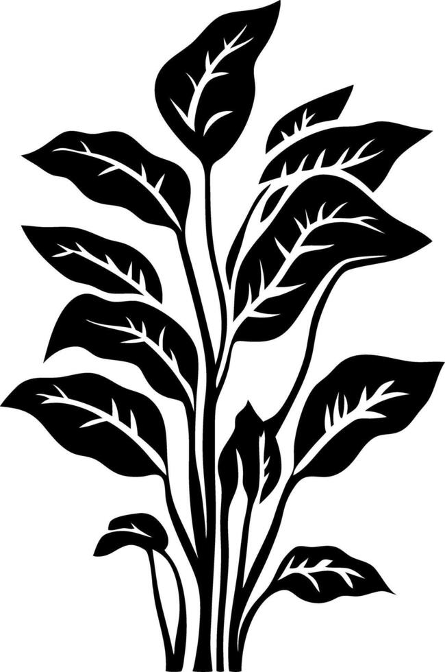 Elegant Botanical Leaf Silhouette Design for Art and Decoration Projects vector
