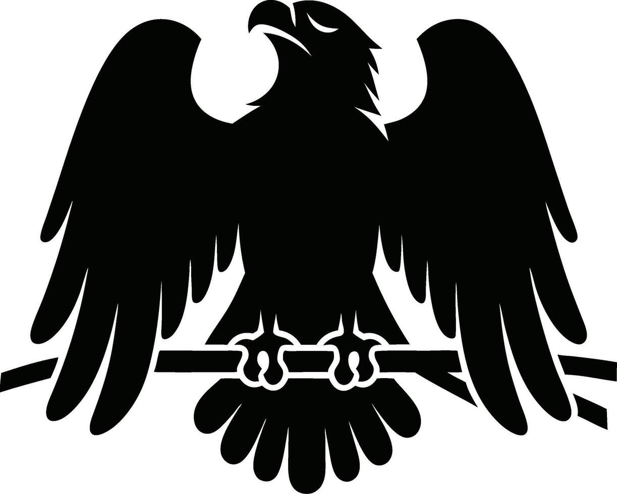 Majestic Eagle Silhouette Perched Symbol for Tattoo Design or Branding vector