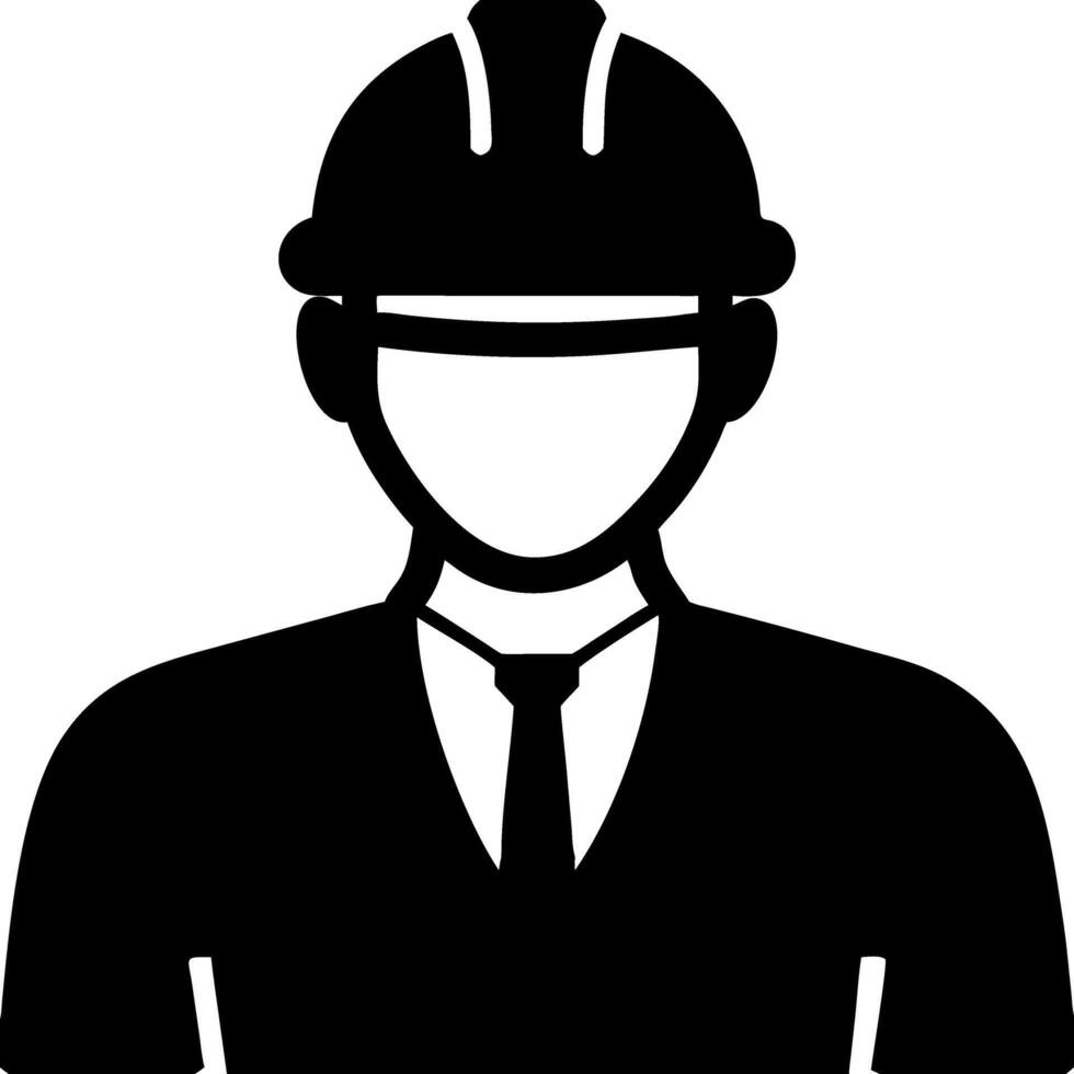 Construction Worker Silhouette for Safety and Business Design Projects vector