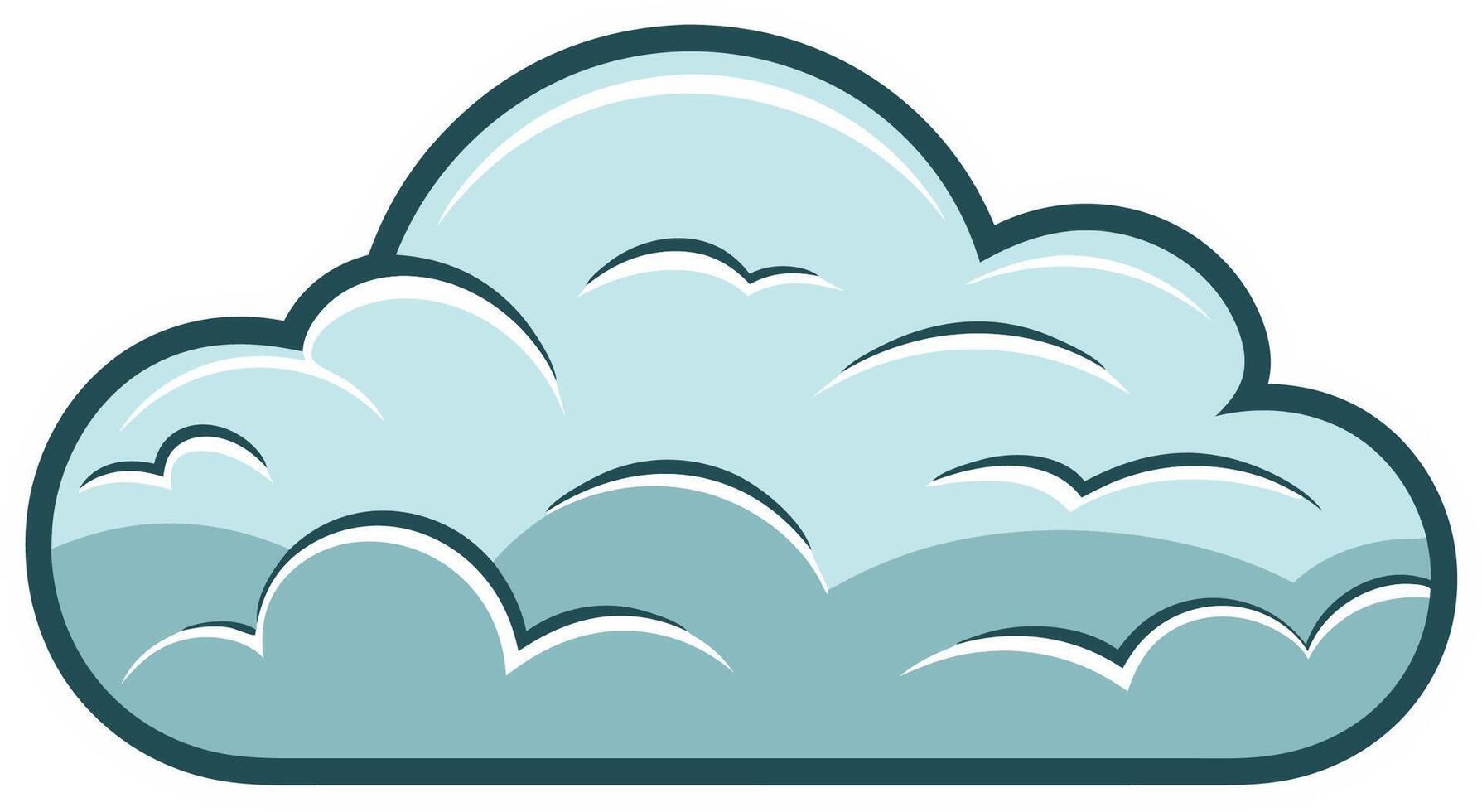 Cartoon Blue Cloud Illustration for Design and Crafts vector