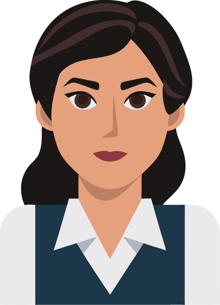 Professional Woman Avatar Illustration for Business Profile and Design Projects vector