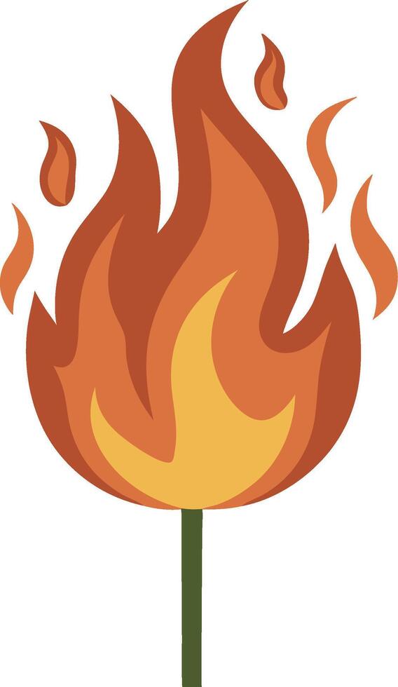 Burning Flame for Graphic Design and Craft Projects vector