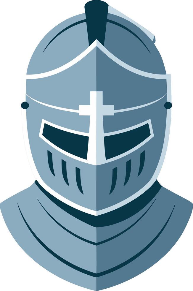 Medieval Knight Helmet Illustration for Logo Design and Historical Theme vector