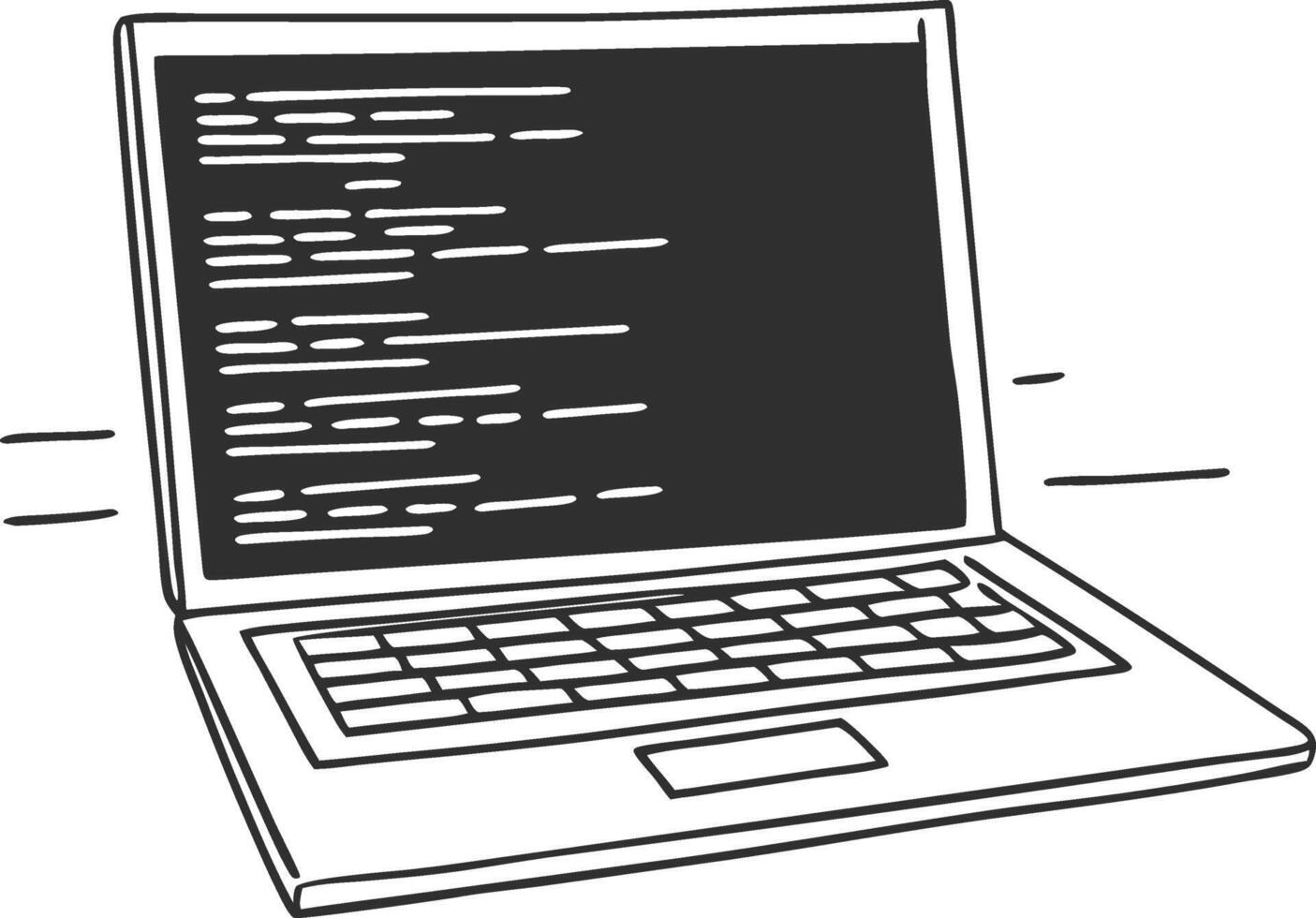 Illustration of Laptop with Code Display for Tech and Education vector