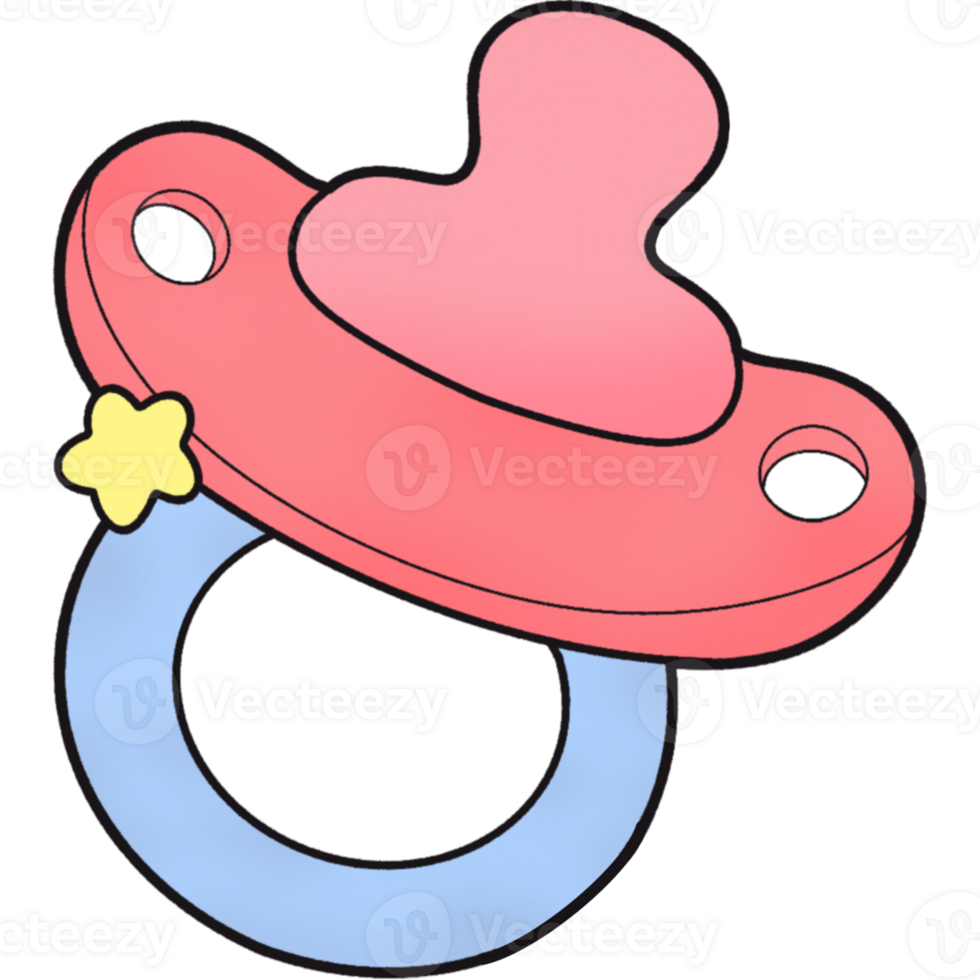 The illustration of a pacifier png